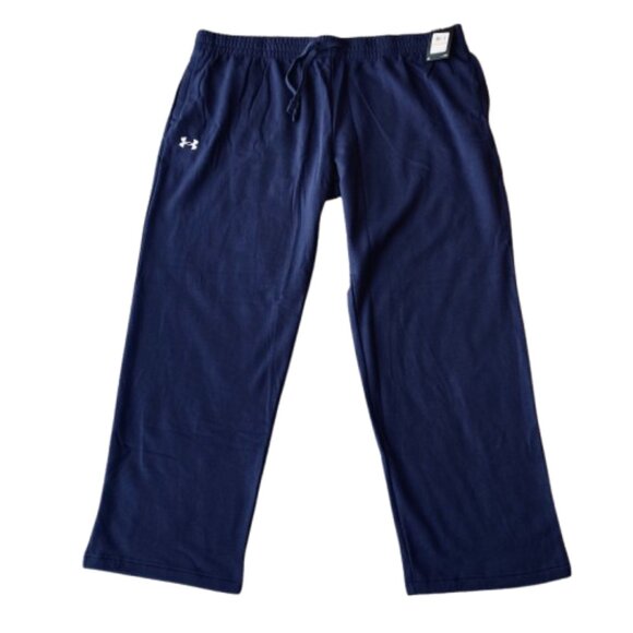 Under Armour Rival Fleece Sweatpants Straight Leg Men's 4XL TALL Midnight Navy - Picture 2 of 8